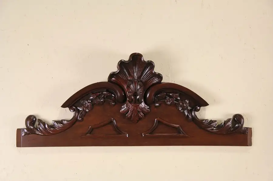 Main image of Architectural Salvage Fragment, Hand Carved 1870 Antique Crest