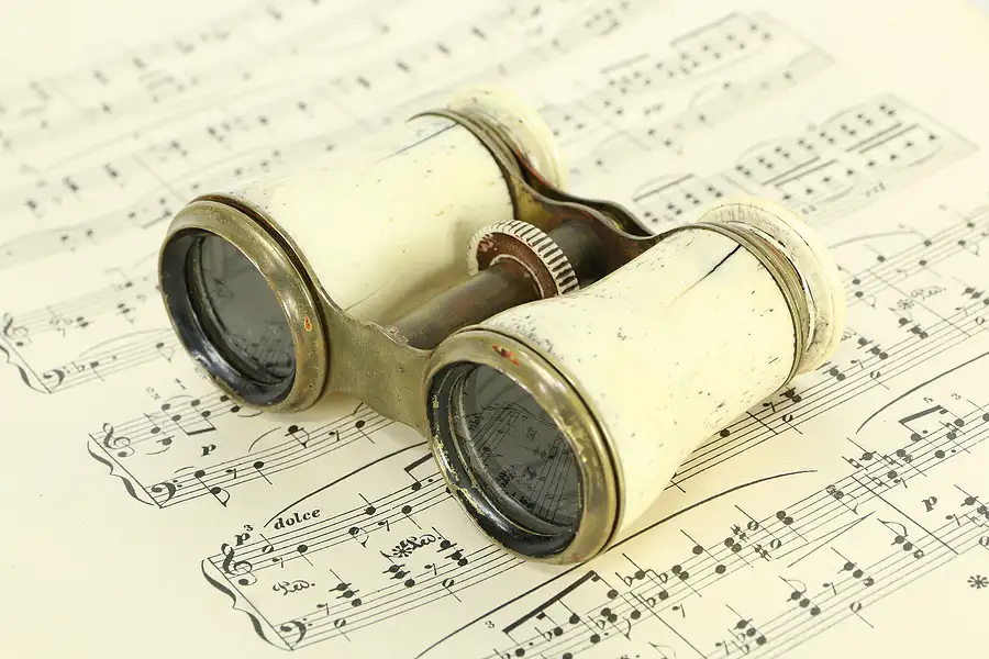 Main image of Opera Glasses Antique Brass & Natural Bone