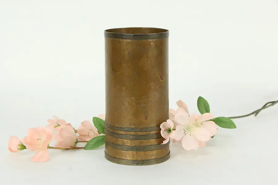 Main image of Arts & Crafts Hand Hammered Copper & Brass Cup Signed Pakistan