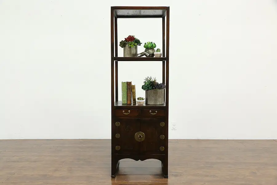 Main image of Etagere or Display Shelf or Bath Unit, Vintage Korean Elm Furniture