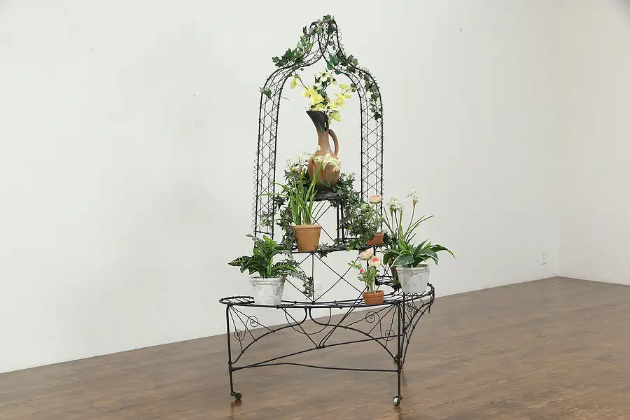 Main image of Victorian Antique 1900 Planter Wire Plant Stand