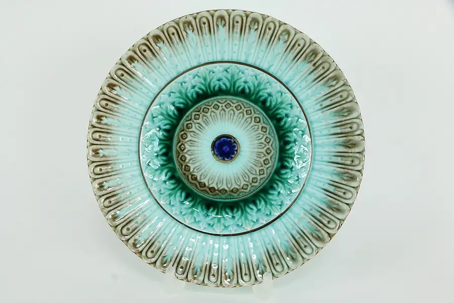 Main image of Victorian Antique Majolica Plate, 8" Round