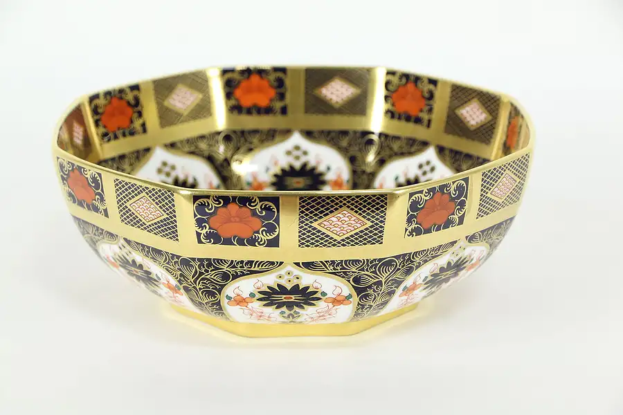 Main image of Traditional Imari Royal Crown Derby 8 1/4" Octagonal Bowl