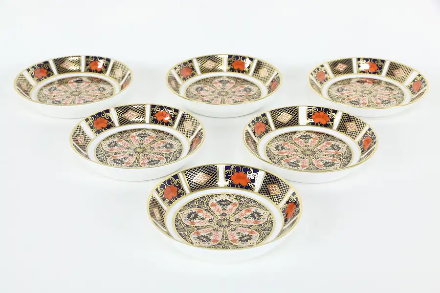 Main image of Old Imari Set of 6 Coasters or Trays, English Royal Crown Derby