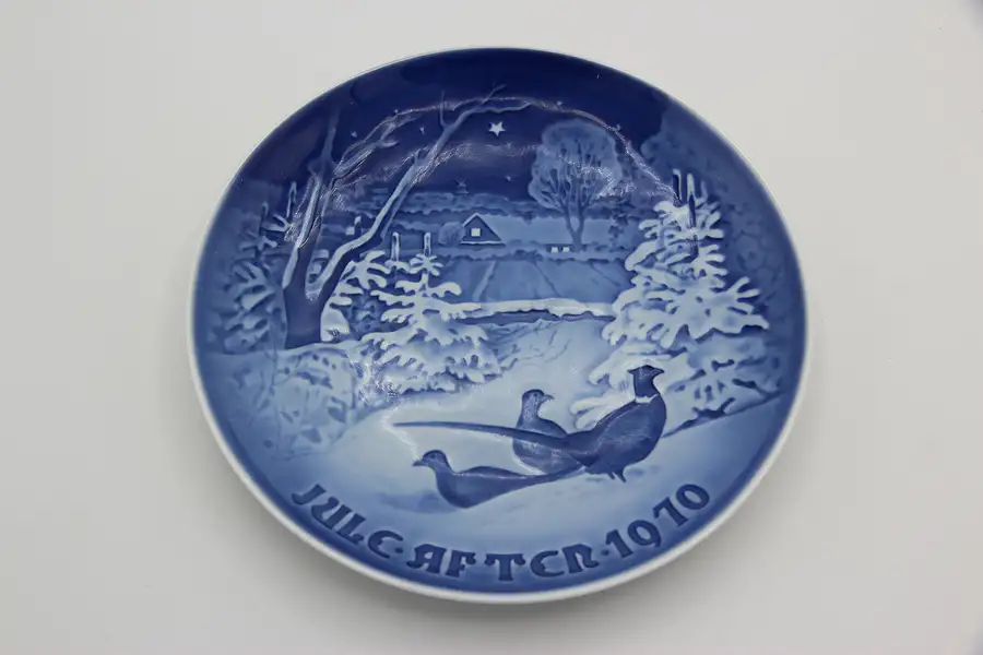 Main image of Bing and Grondahl Christmas Plate, Pheasants at Christmas, 1970