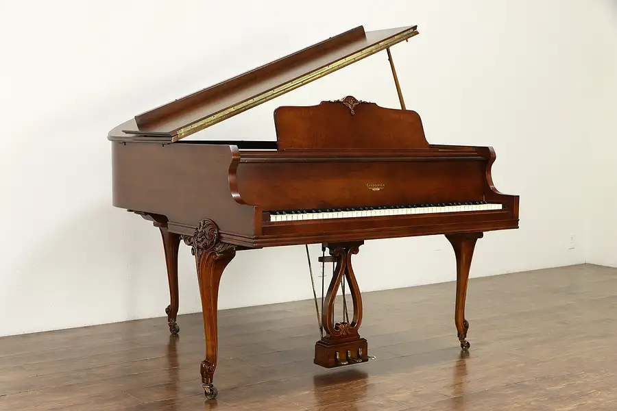 Main image of Art Case Walnut 54" Vintage Baby Grand Piano & Bench 1937 Gulbransen