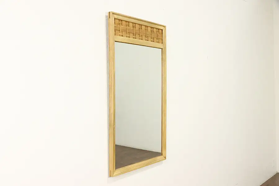 Main image of Midcentury Modern 1960 Vintage Chestnut Wall Mirror, Lane