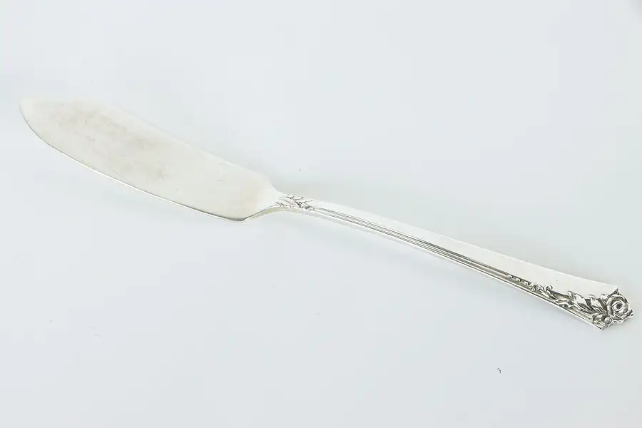 Main image of Sterling Silver Heirloom Damask Rose Master Butter Knife 7"