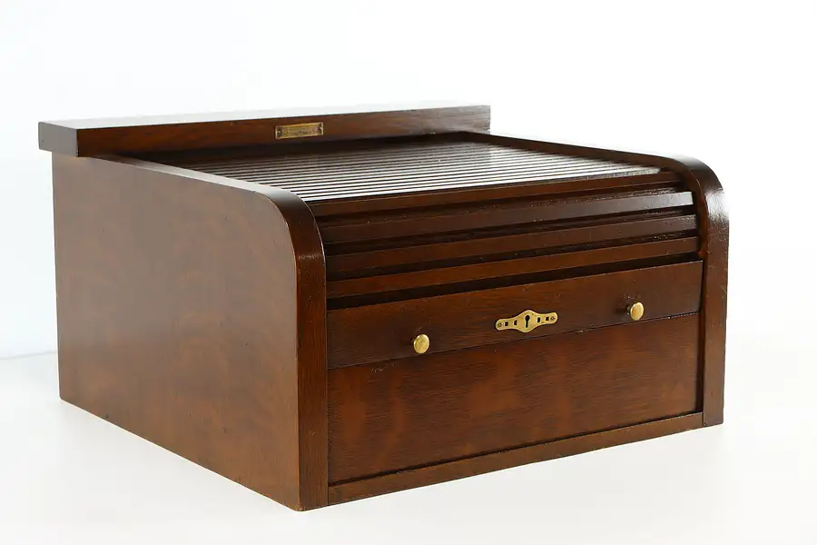 Main image of Oak Roll Top Antique Country Store Accounts File McCaskey Register