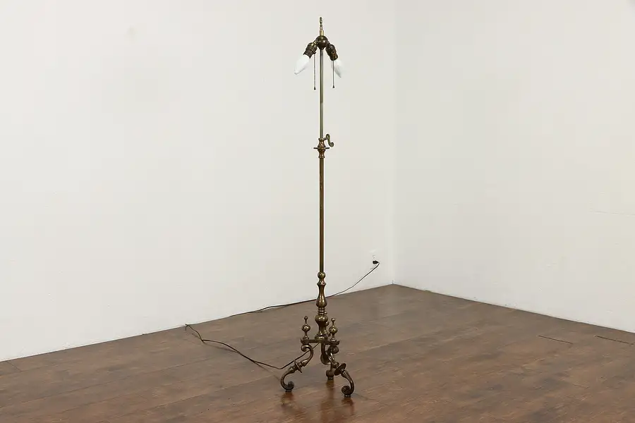 Main image of Renaissance Design Bronze Antique Floor Lamp, Adjustable Height