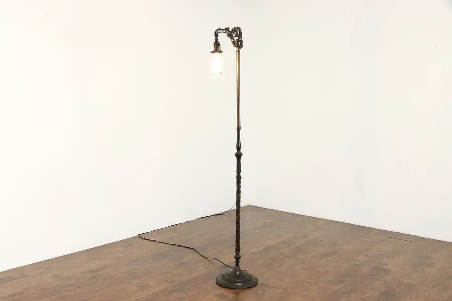 Main image of Cast Iron Antique Bridge or Floor Reading Lamp, Oil Rubbed Bronze Finish