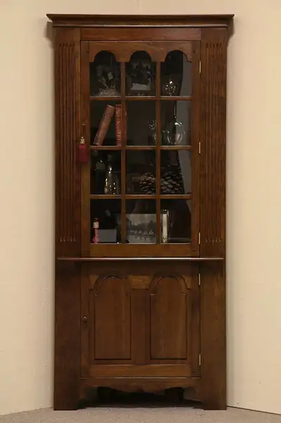 Main image of Stickley Cherry Vintage Corner Cabinet