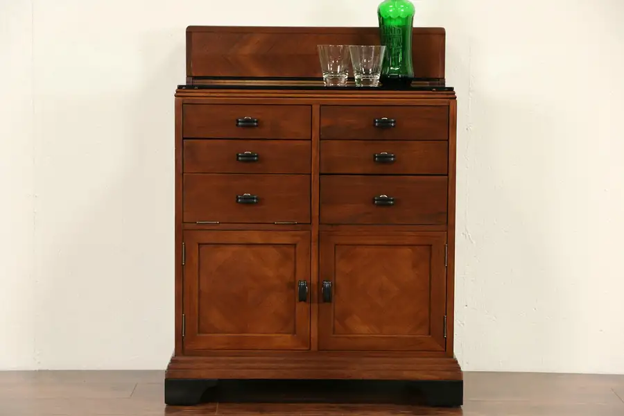Main image of Art Deco 1930's Vintage Doctor Medical or Bathroom Cabinet, Signed Allison
