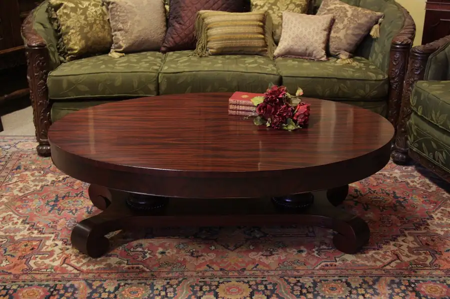 Main image of Oval Empire Mahogany Coffee Table