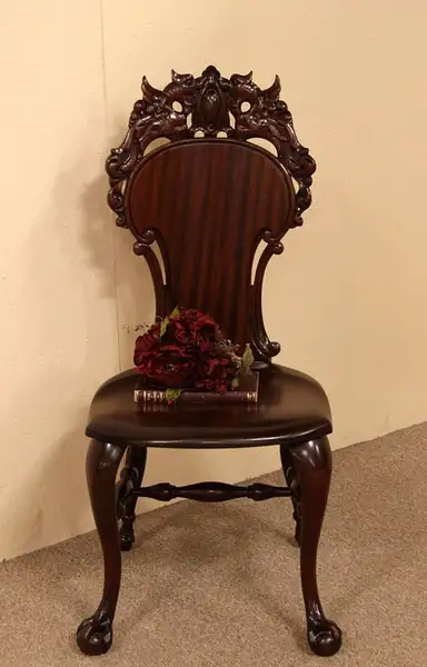 Main image of Carved Victorian Gargoyle or Dragon Chair