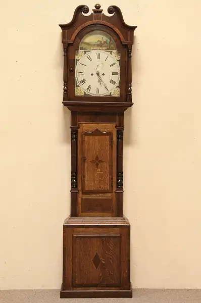 Main image of Tall Case Antique 1800's Grandfather Clock
