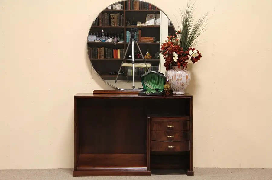 Main image of Art Deco Antique Vanity, Dressing Table, or Console