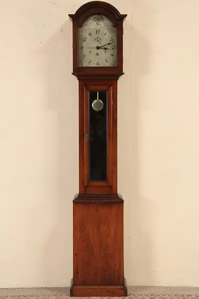 Main image of Grandfather or Long Case 1890 Antique Clock, Quartz Battery Movement