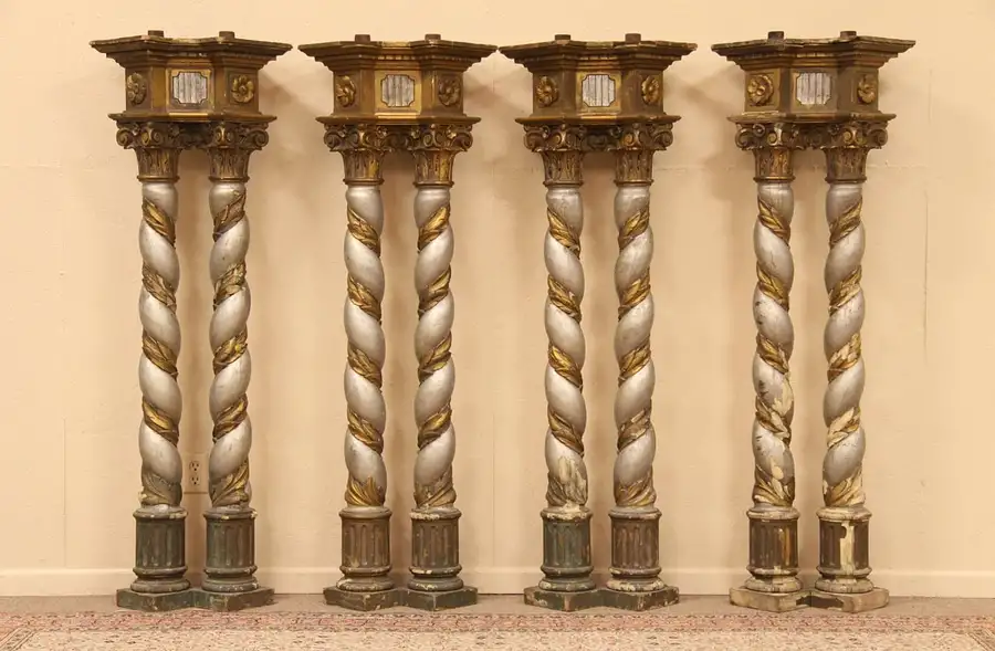Main image of Set of 4 Double Baroque Architectural Columns