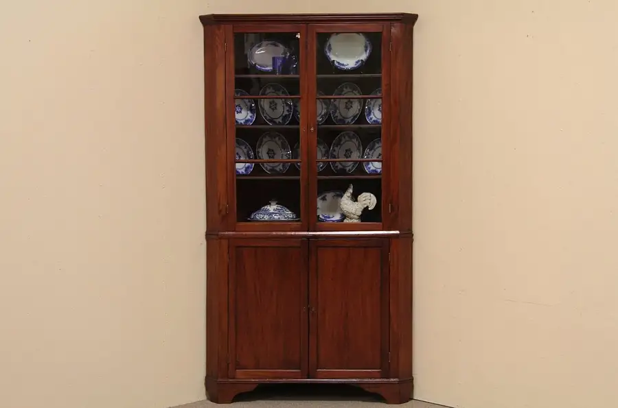 Main image of Country Antique 1830 Corner Cabinet