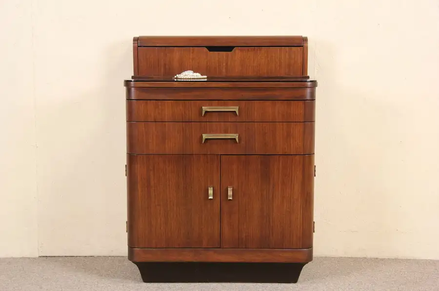 Main image of Hamilton Art Deco 1940's Vintage Medical, Dental or Bath Cabinet or Bar