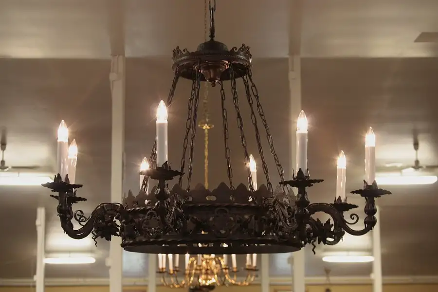 Main image of Wrought Iron 8 Candle Antique Chandelier
