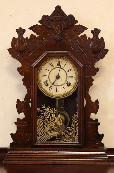Main image of Seth Thomas Victorian Walnut Eastlake Clock