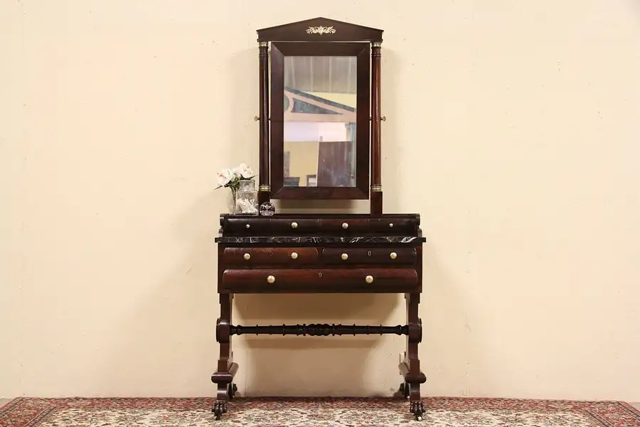 Main image of Empire 1825 Marble Top Dressing Stand & Mirror