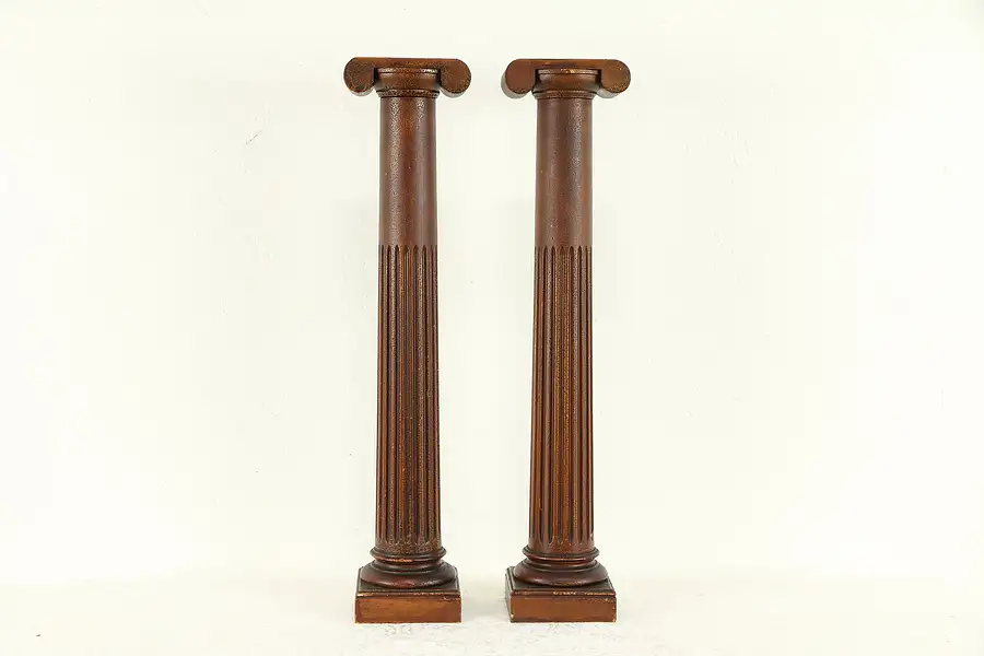 Main image of Pair of Oak Architectural Salvage Antique 24" Columns
