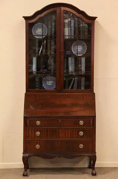 Main image of Chippendale Mahogany Secretary Desk & Bookcase