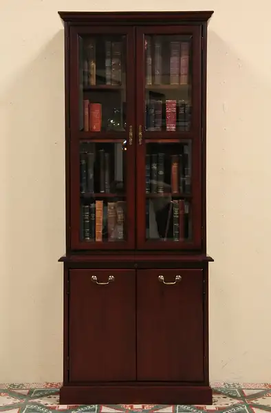 Main image of Executive Cabinet & Bookcase, Beveled Glass Doors