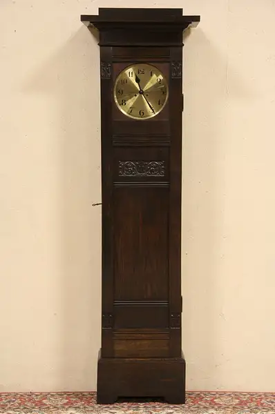 Main image of Arts & Crafts Oak Germany 1900 Tall Case Grandfather Clock