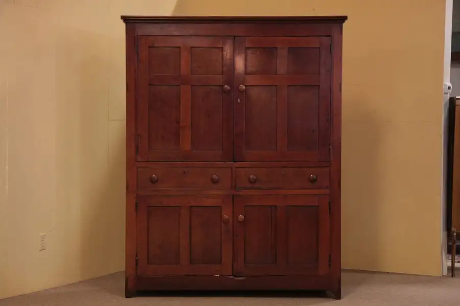 Main image of Connecticut Country Antique 1820 Cherry Cupboard