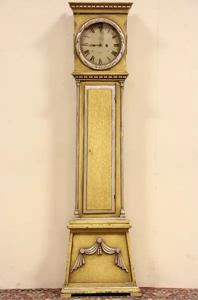 Main image of Swedish Empire 1820's Antique Country Tall Case Clock