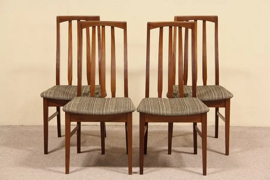 Main image of Set of 4 Midcentury Danish Modern Dining or Game Chairs