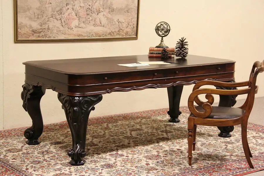 Main image of Rosewood Library Desk made from 1850 Victorian Square Piano