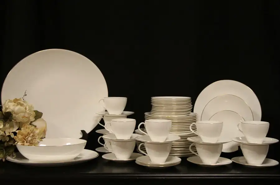 Main image of Royal Worcester Snow Gold Band China Set, Serving Pieces