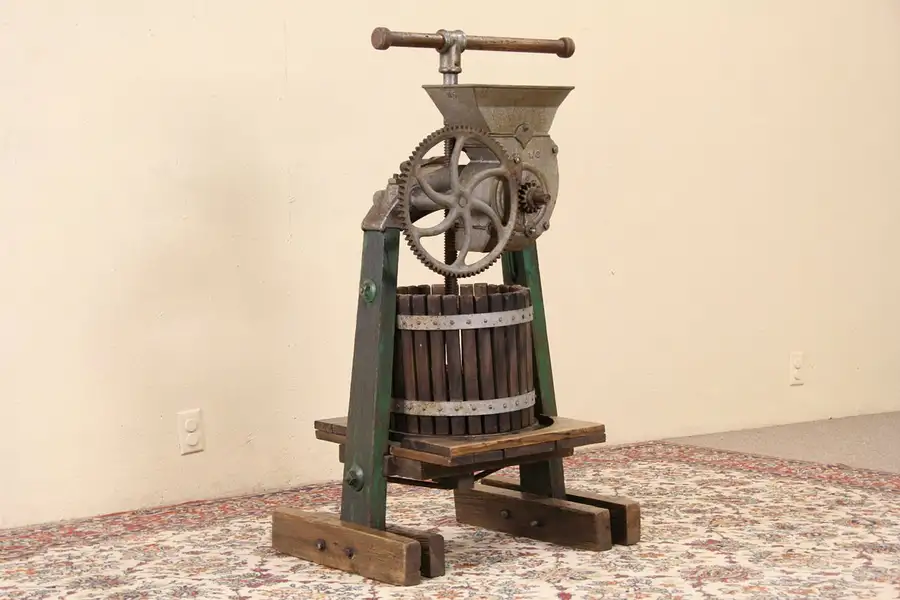 Main image of Wine, Cider or Juice Press, Iron & Wood 1900's Antique