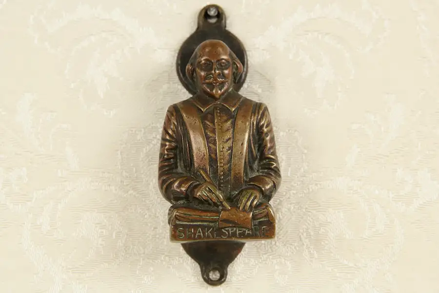 Main image of Vintage Door Knocker, Shakespeare Writing