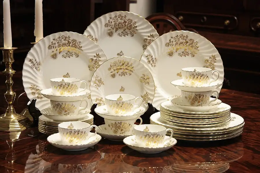 Main image of Set of Minton China for 8 - Audley Pattern