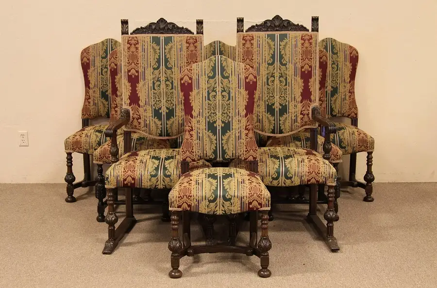 Main image of Renaissance Carved group of 10 Dining Chairs