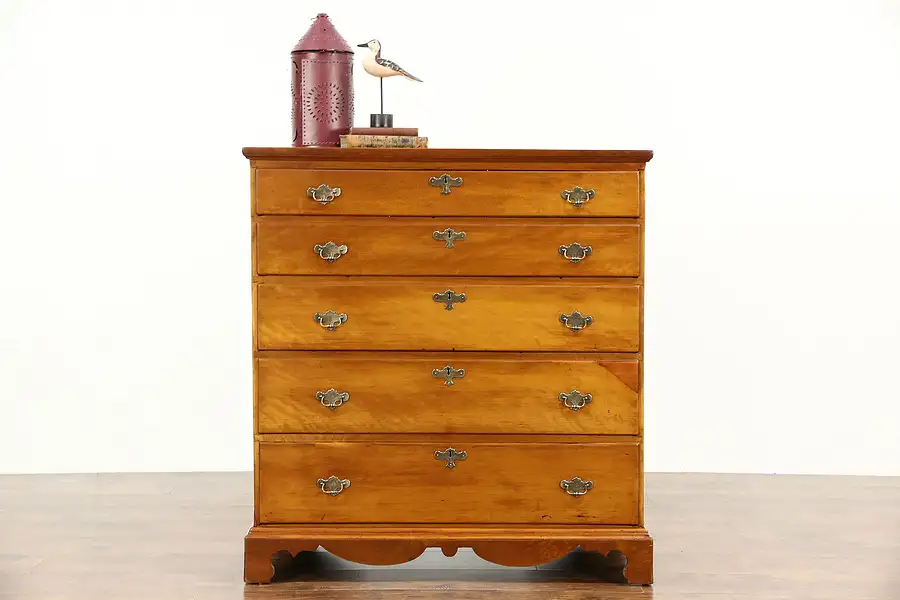 Main image of Georgian Cherry New England 1790 Antique Chest or Dresser