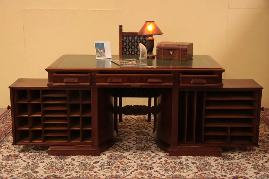 Main image of Victorian Antique Wooton Rotary Desk - Walnut
