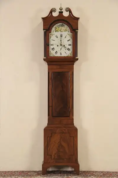 Main image of Georgian 1790 English Tall Case Grandfather Clock, Signed Riviere of Cheltenham