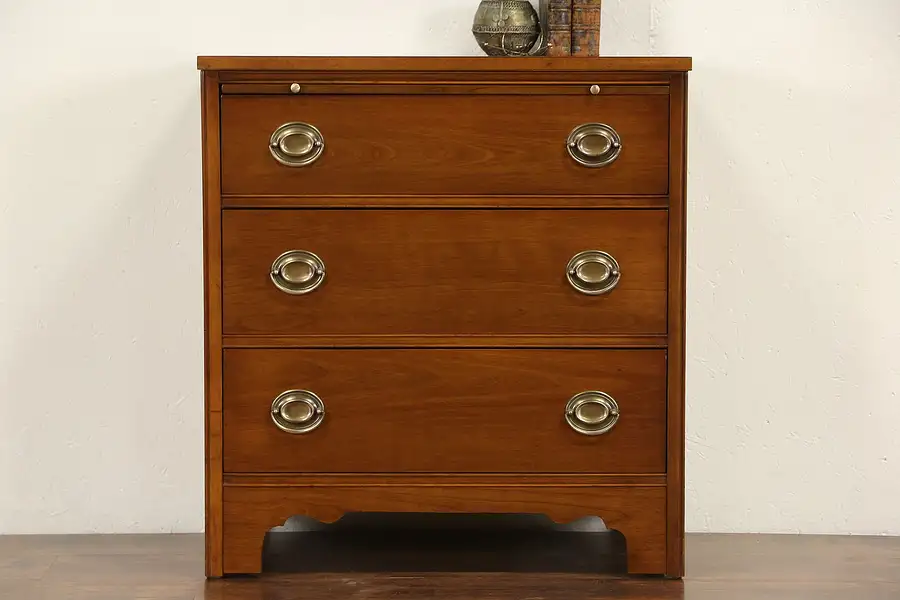 Main image of Cherry Signed Vintage Chest or Dresser, Pull Out Shelf