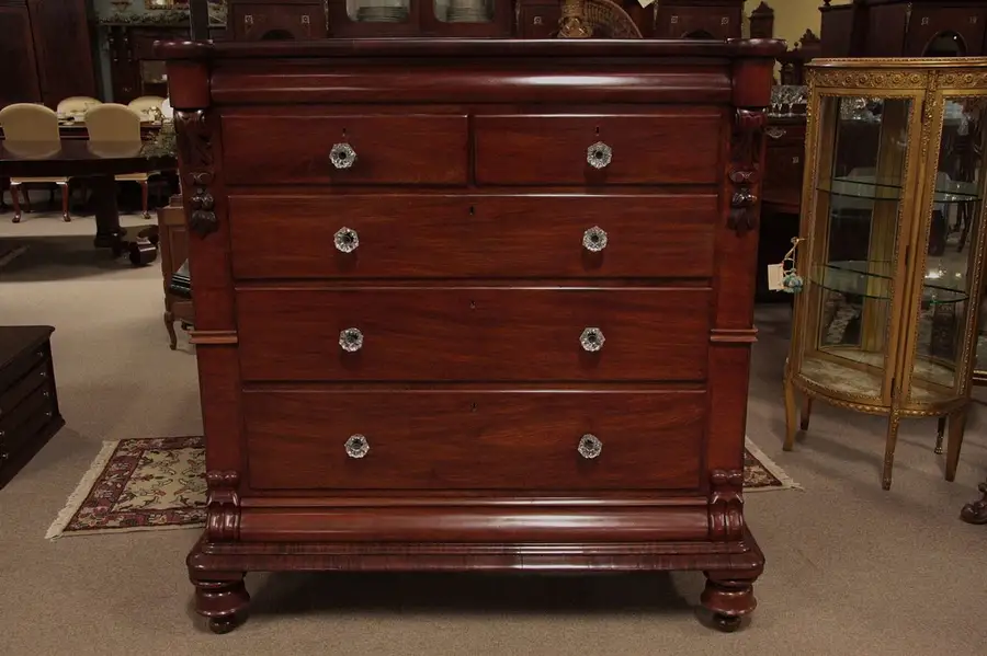 Main image of Victorian Mahogany Chest or Dresser, Secret Drawers