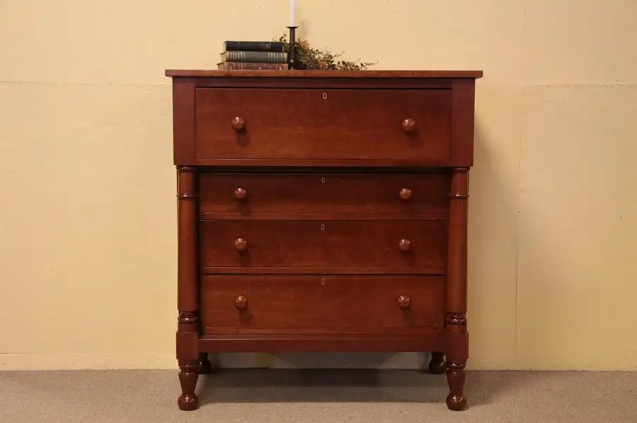 Main image of Cherry 1825 Empire Handmade Dresser Chest of Drawers