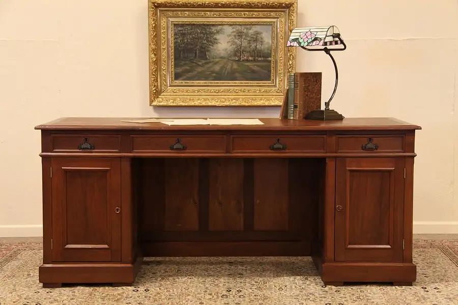 Main image of Victorian Leather Top Computer Desk