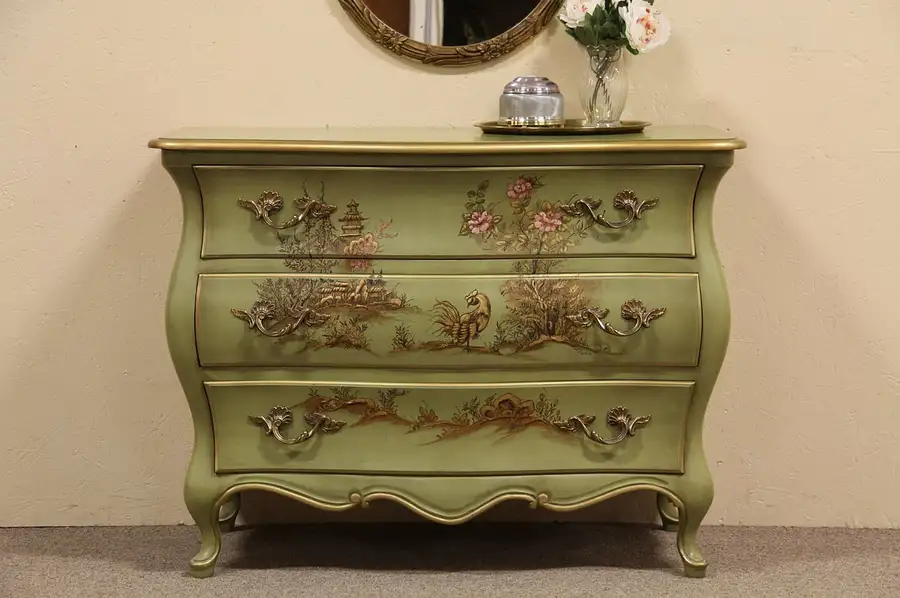 Main image of Union National Hand Painted Bombe Chest