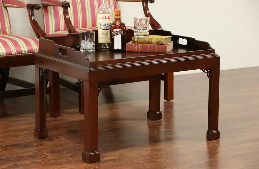 Main image of Baker Charleston Collection Signed Butler Coffee or Cocktail Table, with Tray